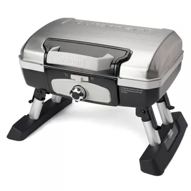 image of Cuisinart - Petit Gourmet Tabletop Gas Grill Stainless with sku:cgg-180ts-powersales
