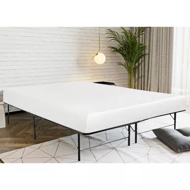 image of UltraBase Twin Metal Bed Frame with Doze 6 in. White Memory Foam Mattress with sku:65422-primo