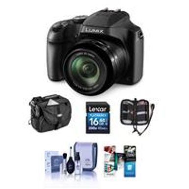 image of Panasonic Lumix DC-FZ80 Digital Point & Shoot Camera - Bundle With 16GB SDHC Card, Camera Bag, Cleaning Kit, Memory Wallet, Software Package with sku:ipcdcfz80a-adorama