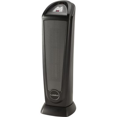 Angle Zoom. Lasko - 1500-Watt Electric Portable Ceramic Tower Space Heater with Timer and Remote Control - Black