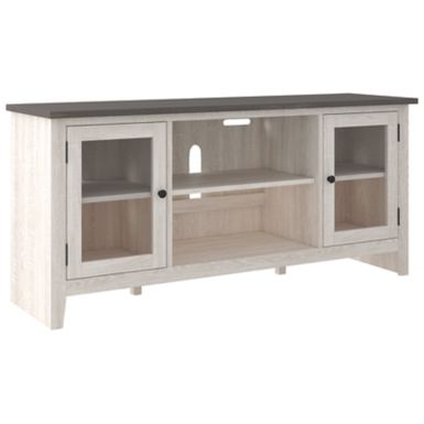 image of Two-tone Dorrinson LG TV Stand w/Fireplace Option with sku:w287-68-ashley