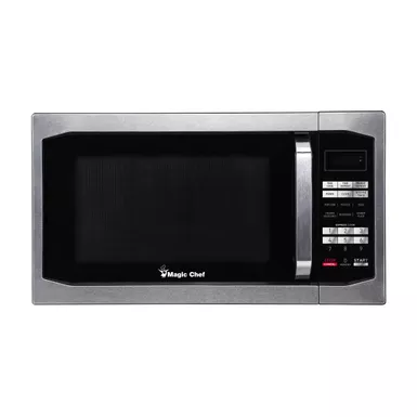 image of Magic Chef 1.6 cu. ft. Stainless Countertop Microwave Oven with sku:mcm1611st-magicchef