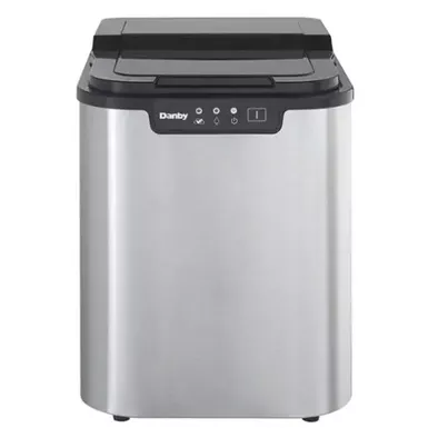 image of Danby - 2 lb Countertop Ice Maker - Stainless Steel with sku:bb21055113-bestbuy