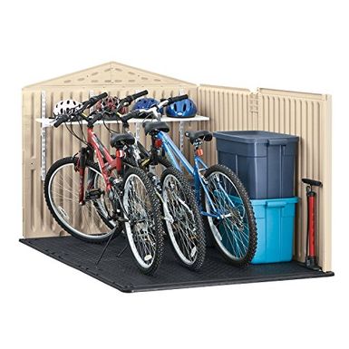 Rent to own Rubbermaid Outdoor Slide-Lid Storage Shed, 96 cu. ft