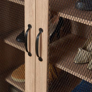 ACME Glines Shoe Cabinet in Weathered Light Oak