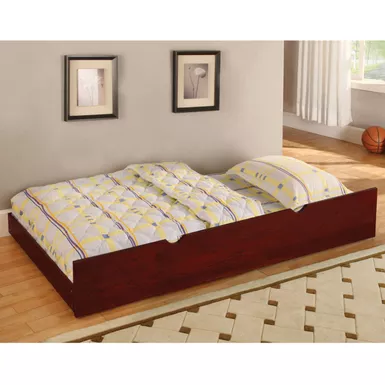 image of Transitional Wood Twin Kids Trundle in Cherry with sku:idf-tr452-ch-foa