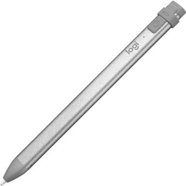 image of Logitech - Crayon Digital Pencil for All Apple iPads (2018 releases and later) - Mid Gray with sku:bb21713644-6452837-bestbuy-logitech