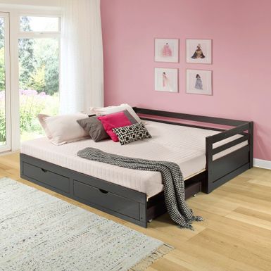 image of Taylor & Olive Acropolis Twin to King Day Bed with Storage Drawers - Espresso with sku:sowulhwww-dtldrcgnpzlqstd8mu7mbs-tra-ovr