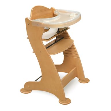 image of Badger Basket Embassy Adjustable Wood High Chair - Natural with sku:r52oxgpdpj2_r7euibvh-g-bad-ovr