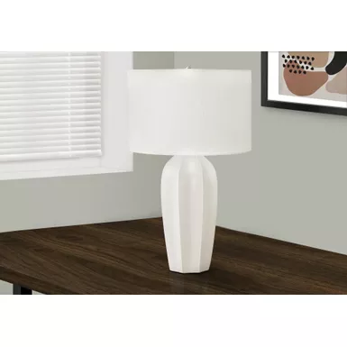 Lighting - 27"H Table Lamp Cream Ceramic / Ivory Shade