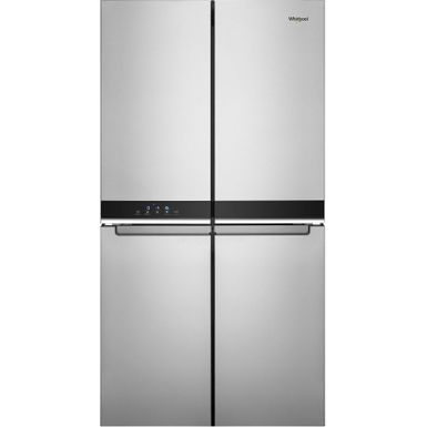image of Whirlpool - 19.4 Cu. Ft. 4-Door French Door Counter-Depth Refrigerator with Flexible Organization Spaces - Stainless Steel with sku:bb21612113-bestbuy