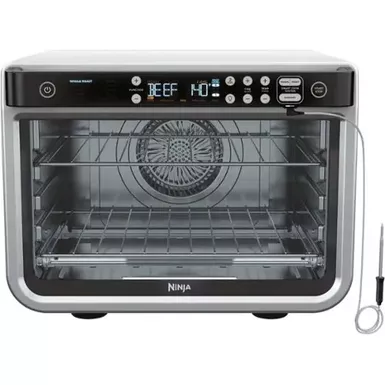 image of Ninja - Foodi 10-in-1 Smart XL Air Fry Oven, Countertop Convection Oven with Dehydrate & Reheat Capability - Stainless Silver with sku:bb21803677-bestbuy