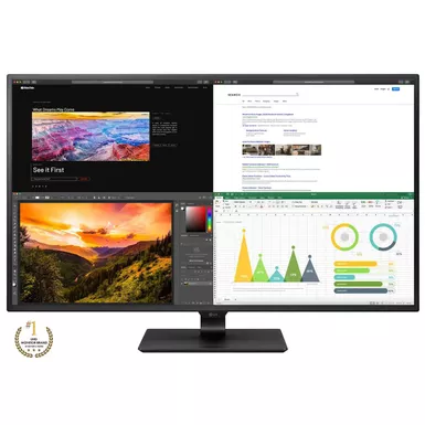 LG - UltraFine 43"4K UHD 75Hz Monitor (USB) - Black