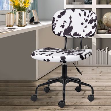 cow skin desk chair