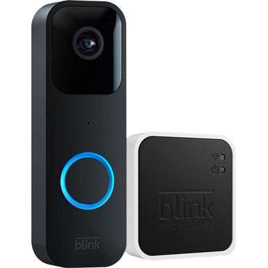 image of Blink - Smart Wifi Video Doorbell – Wired/Battery Operated with Sync Module 2 - Black with sku:bb21900667-6481228-bestbuy-blink
