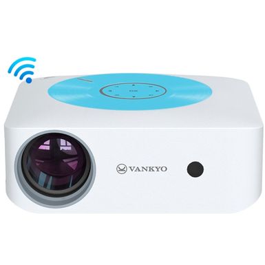 image of Vankyo - Leisure E30TBS Native 1080P Wireless Projector, screen included - White/Blue with sku:bb22040669-6522144-bestbuy-vankyo