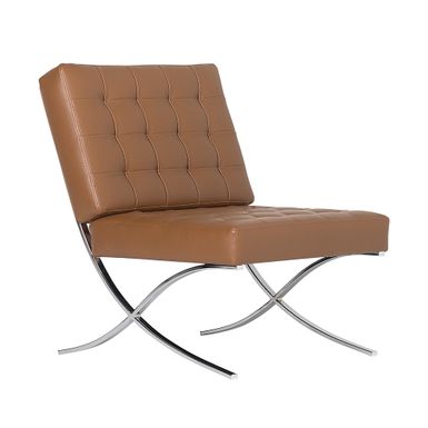 Angle Zoom. Studio Designs Home Attrium Modern Blended Leather Accent Chair - Caramel Light Brown
