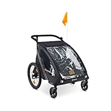image of Joovy Cocoon X2, Bike Trailer and Stroller, Black with sku:b08pd77ddb-amazon