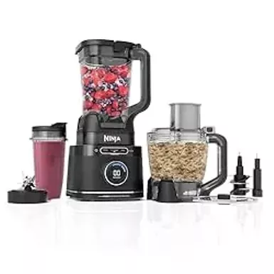 image of Ninja - Detect Kitchen System Power Blender + Food Processor Pro with 24-oz. To-Go Cup and BlendSense Technology - Black with sku:bb22188473-bestbuy