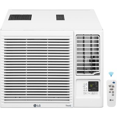Alt View Zoom 18. LG - 320 Sq. Ft. 8,000 BTU Smart Window Air Conditioner with 3,850 BTU Heater - White