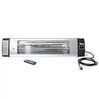 image of Dr Infrared Heater Carbon Infrared Patio Heater, Indoor and Outdoor (120V / 1500W, Silver) with sku:b09lvxfxk7-amazon