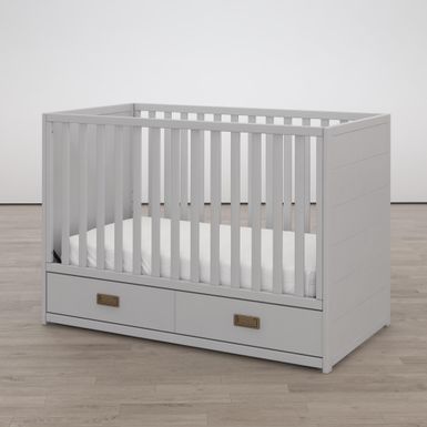 Little Seeds Haven 3-in-1 Convertible Storage Crib - White