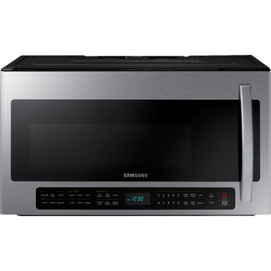 Front Zoom. Samsung - 2.1 Cu. Ft. Over-the-Range Microwave with Sensor Cook - Stainless steel