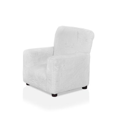 image of Belwether Transitional Fabric Animal Print Chair by Furniture of America - White/Faux Fur with sku:yvhl5czk6sdcycwiofe3cwstd8mu7mbs-overstock