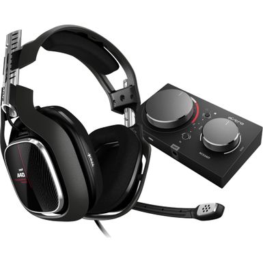 image of Astro Gaming - A40 TR Wired Stereo Gaming Headset for Xbox One  PC with MixAmp Pro TR Controller - Black with sku:bb21161661-6321673-bestbuy-logitech