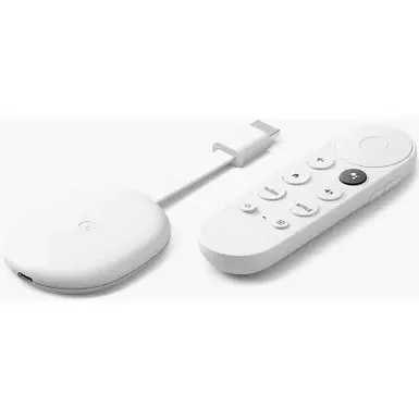 image of Chromecast with Google TV (4K) - Snow with sku:bb21626360-bestbuy