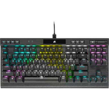 image of CORSAIR - K70 RGB TKL Champion Series Wired Optical-Mechanical OPX Linear Keyswitches Gaming Keyboard with 8000Hz Polling Rate - Black with sku:bb21965330-6501138-bestbuy-corsair