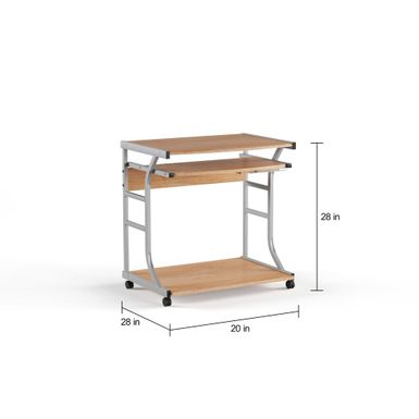 Porch & Den Florica Rolling Computer Desk Cart - On Sale - Bed