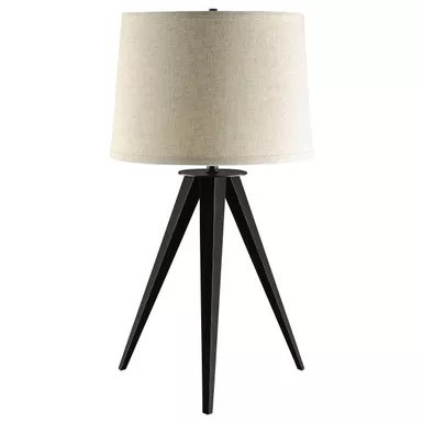 Sabat Tripod Base Table Lamp Black and Light Grey