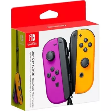 image of Joy-Con (L/R) Wireless Controllers for Nintendo Switch - Neon Purple/Neon Orange with sku:bb21251163-bestbuy