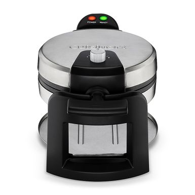image of Cuisinart - Round Flip Belgian Waffle Maker - Silver with sku:bb21809801-6442407-bestbuy-cuisinart