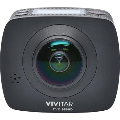 Vivitar DVR988-BLK 360 Action Camera, 4K and 1080P HD Resolution, Black