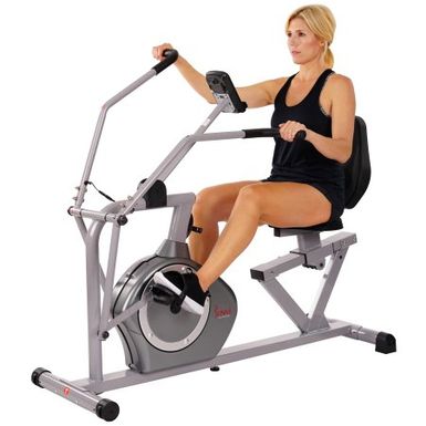 sunny health & fitness magnetic recumbent bike