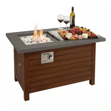 image of Cuisinart - Patio Fire Pit Table Woodgrain Metal with sku:coh-100-powersales