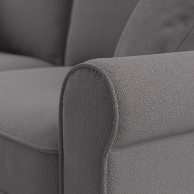 Hudson 102W Sectional Couch and Living Room Set by Bush Furniture - French Gray Herringbone