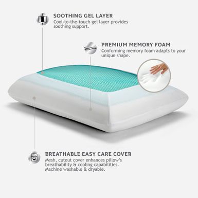 Sealy Memory Foam Gel Pillow - Standard