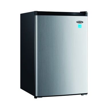 image of Danby 4.5 Cu Ft Mini Fridge with True Freezer, Stainless Steel with sku:dcr045b1bsldb-3-danby