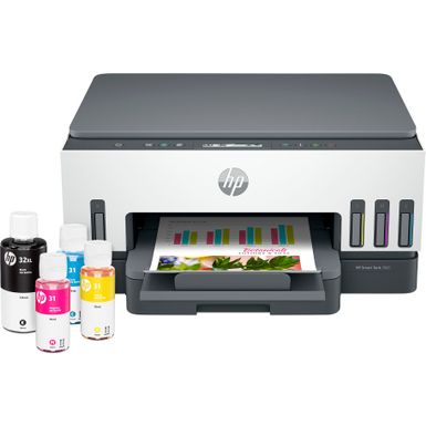 image of HP - Smart Tank 7001 Wireless All-In-One Supertank Inkjet Printer with up to 2 Years of Ink Included - White & Slate with sku:bb21828337-6477854-bestbuy-hp