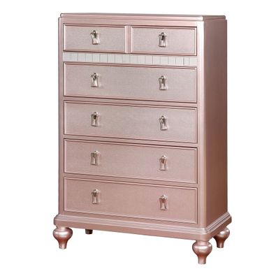 image of Dzhebel I Contemporary 5-Drawer Wood Chest by Copper Grove - Rose Gold with sku:laoeldvoy_pvezdxtktk3astd8mu7mbs-overstock