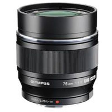 image of Olympus M. Zuiko Digital 75mm f/1.8 Lens, Black - for Micro Four Thirds System with sku:iom7518mb-adorama
