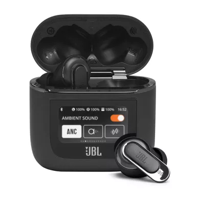 image of JBL - Tour Pro 2 True Wireless Adaptive Noise Cancelling Earbuds Black with sku:jbltourpro2blkam-powersales