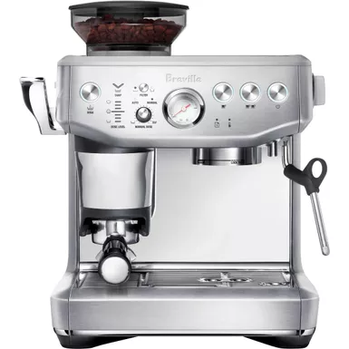 image of Breville - the Barista Express Impress Espresso Machine - Brushed Stainless Steel with sku:bb22017897-bestbuy