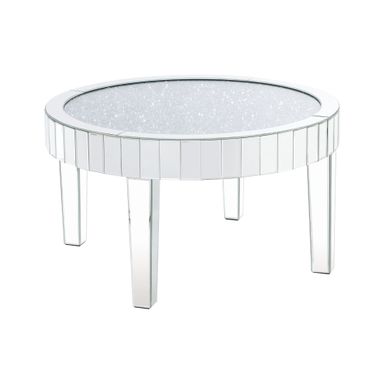 ACME Noralie Coffee Table, Mirrored, Faux Diamonds