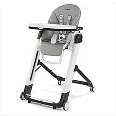 image of Peg Perego Siesta  Multifunctional Compact Folding High Chair  From Birth to Toddler  Recliner and High Chair  Made in Italy  Ice (Grey) with sku:b017tc3t6i-amazon