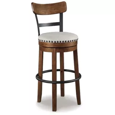 image of Brown Valebeck Tall Upholstered Swivel Barstool(1/CN) with sku:d546-430-ashley
