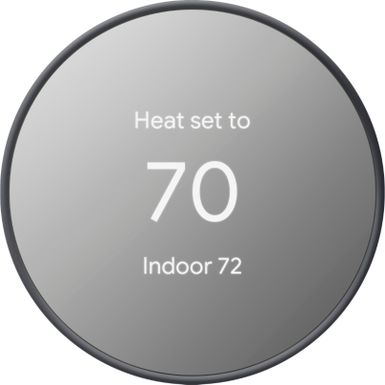 image of Google - Nest Smart Programmable Wifi Thermostat - Charcoal with sku:bb21628492-6427016-bestbuy-google